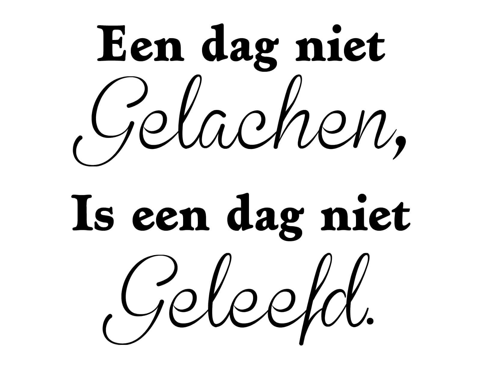 Een Dag Niet Gelachen Is Een Dag Niet Geleefd