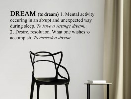 Muursticker Engelse betekenis van Dream