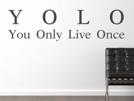 Muursticker YOLO You Only Live Once