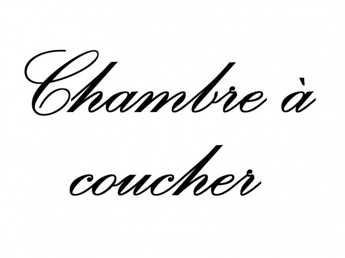 Deursticker "Chambre  à  Coucher"