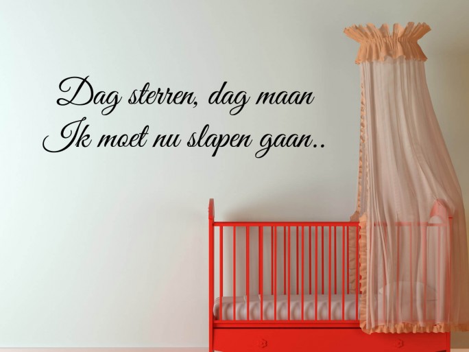 Muursticker "Dag sterren, dag maan"