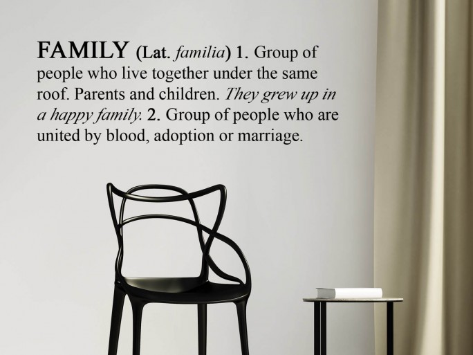 Muursticker Engelse betekenis van "Family"
