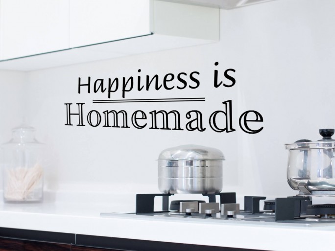 Muursticker "Happiness is homemade"