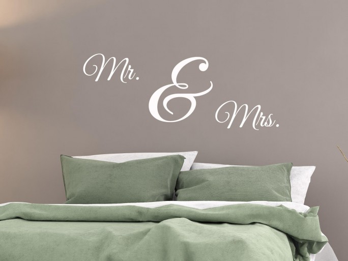 Muursticker "Mr. & Mrs."