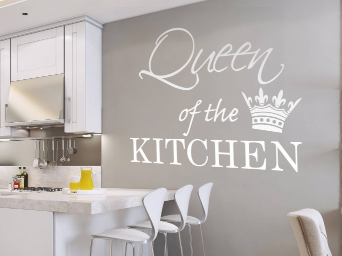 Muursticker "Queen of the kitchen"
