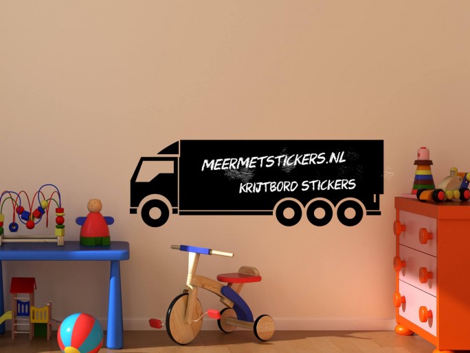 Krijtbord muursticker vrachtwagen